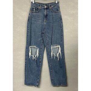 Wild Fable Highest Rise Baggy Jean Women's 4/27 reg Destroyed Distressed Street